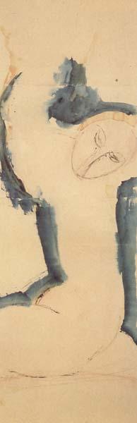 Amedeo Modigliani Cariatide rose au bord bleu (mk38) oil painting image